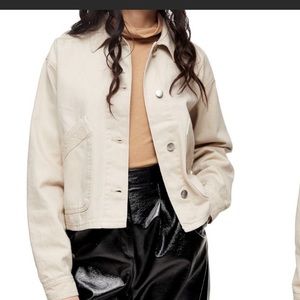 Topshop boxy crop shirt jacket